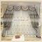 China Suppliers Royal Home Embroidered Fabric Turkish Style Curtain in Gray Color