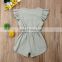 Plain color Baby girl loose jumpsuit soft and breathable wholesale price jumpsuit bodysuit