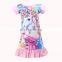 Summer Girls Dress Butterfly Unicorn Print Kids Dresses Baby Girls Princess Dress Party Clothes Sleeveless Birthday Dresses