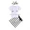 2020 Girls kids white t-shirt + skirt clothing set Kids 2pcs set