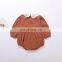 Autumn 2020 New Item Lattice Baby Long-sleeved Robe Flower Embroidery Girls Triangle Bag Fart Clothing