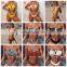 Sexy Cut Out One Shoulder Bikini Push Up Bikinis Women Hollow Out Swimwear Leopard Bandage Swimsuit Bathing Suit Biquini