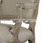 Louis XV Cabriolet Chair, French oak wood Fabric ArmChair,Antique Solid Wood Arm Chair