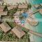 Maldives beach hotel miniature model
