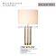 High-end Decorative Villa Desk Light With Steel Gold Column Crystal Table Lamp