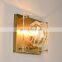 Antique Brass Finish Crystal Wall Sconce For Bedroom Metal Football Crystal Wall Lamp