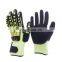 Excellent Grip Sandy Nitrile Coated Anti Cut Impact Resistant Gloves Oilfield Impact Gloves