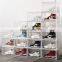 clear Drop Front custom shoe display cabinet wholesale shoe display acrylic Magnetic shoe display box storage custom logo