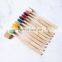 Biodegradable Rainbow Nylon 4 10 pack 10 pcs Charcoal Bamboo Toothbrush Manufacturer