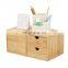 Minimalist portable wooden kitchen desktop & drawer office file storage dressing table organizer with multiple functions