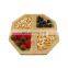 Home Collection Premium Bamboo Wood Square Shape Wedding Serving Tray Bowl Plate For Snack Cake Fruit Nuts