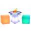 plastic pub furniture bar table led chairs cocktail table patio furniture vierkante stoel
