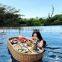 High Quality PE Rattan Floating Pool Tray Hotel Water Floating Breakfast Serving Tray