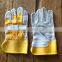 Low Price Cow Split Leather Working Gloves Cow Split Leather Safety Gloves Double Palm AB Class Working