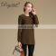 Autumn Winter New Style 100% Cashmere Sweater Knitted Long Crew Neck Chinese Style Anti-Shrink Solid OEM Service Available