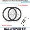 Wholesale 25mm width clincher full carbon road bicycle wheelset Toray T700 complete wheels 700c road cycling wheel set