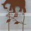 wholesale wrought iron animal garden decor,garden stake