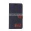 Jeans cloth card holder leather case for SONY Xperia C4,for SONY Xperia C4 leather case