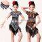 New 2016 fashion Tassel Salsa Ballroom Dresses Tango Costume Fringe Latin Dance Dress children girl latin dance dress cheap