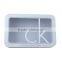 Rectangular metal tin pencil box for stationery with window