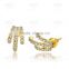 E1036 Wholesale Nickle Free Antiallergic White Real Gold Plated Earrings For Women New Fashion Jewelry