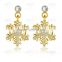 E1033 Wholesale Nickle Free Antiallergic White Real Gold Plated Earrings For Women New Fashion Jewelry