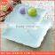 fashion 3 tier cake stand, wedding cake stand,ceramic square cake stand, cake plate with embossment