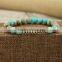 BRP1288 Fashion New Pyrite Rondelle Focal Beaded Bracelet, Stacked Stone Bracelet,Gemstone Elastic Bracelet                        
                                                Quality Choice