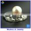 Crown Pearl Stone CZ Silver Ring Pearl Queen Ring