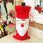 customized single bottle felt christmas wine bottle bags
