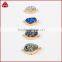 Small round titanium rainbow navy blue agate druzy geode gemstone connector from wholesale guangzhou fashion jewelry market                        
                                                Quality Choice
                                            
