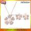 Gold Plated Genuine Austrian Crystal Pearl Flower Jewelry Sets For Women Necklaces&Earrings