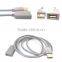 Xinya hot selling gold plated A/M to A/F USB cable fashion sliver gray USB cable for Data transmission