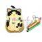 Felt animal pencil case, flap felt cat heat transfer printing pencil bag