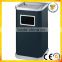 shopping mall usage square ground stainless steel trash bin