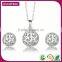 Online Shopping Silver Round Beads Jewelry Set