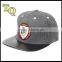 applique snapback cap with flat leather brim red under brim wholesale