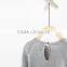 Poodle applique baby girls sweater with long sleeves and round neck