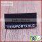 Cheap black printing embossed laminate plastic clothing label