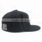 30%Wool black embroidery snapback hats wholesale size 9 fitted hats