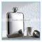 MINI 3d Customized empty stainless steel flagon/6oz cheap whole sale flagon /wine bottle for sales