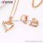 bridal jewellery hot new products for 2016 heart shape jewelry sets rose gold plated custom jewelry set