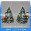 Candle shape ceramic christmas decoration with snowman figurine