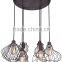 11.20-9 Six metal wire pendants hang Rusty Urban Multi Light Pendant Ideal for urban and industrial styles of decor
