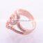 >>>2016 YIWU T&J Hot Sale Women Fashion Korean Style Rings Gold Plated Wave Rhinestone Crystal Rings for Lady/