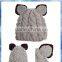 women chunky hand knitted hat/funny knitted hat/ear hat