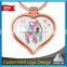 Custom special little deers with heart shape printing key chain rings