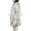 Classic women rabbit coat natural grey color KZ14061