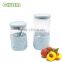 borosilicate glass jar with silicone sleeve and silicone lid
