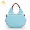 China Factory Wholesale Women's PU Leather Handbags Blue Vintage Shoulder Bags Handmade Bag